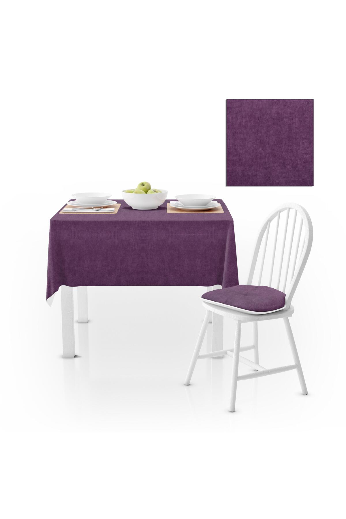 Açık Mor Düz Renk Petek Dokuma Masa Örtüsü 120x140