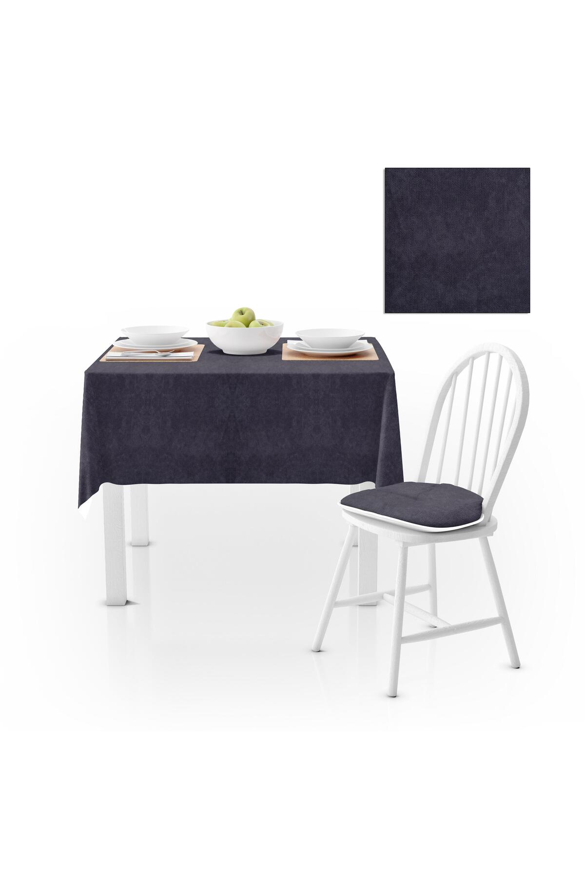 Antrasit(füme) Düz Renk Petek Dokuma Masa Örtüsü 140x260