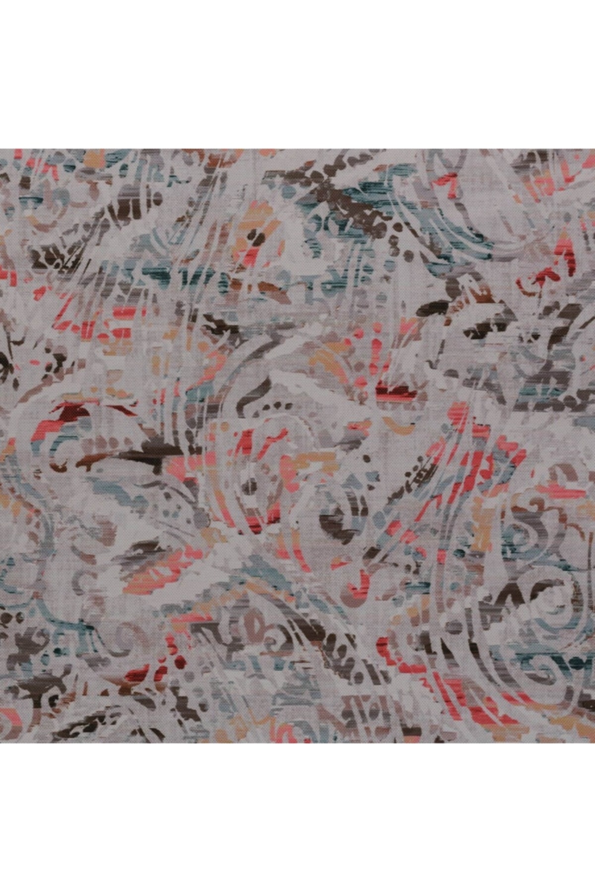 Gri Vizon Sulu Boya Desen Dokuma Dijital Baskılı Petek Kumaş