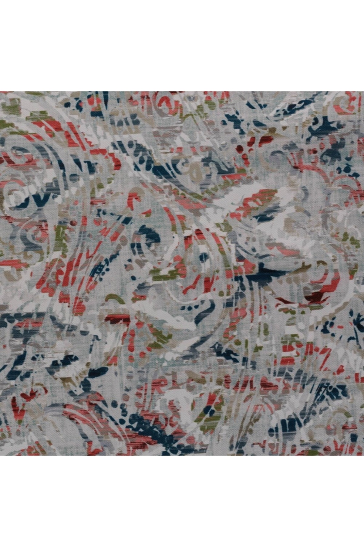 Kiremit Gri Sulu Boya Desen Dokuma Dijital Baskılı Petek Kumaş