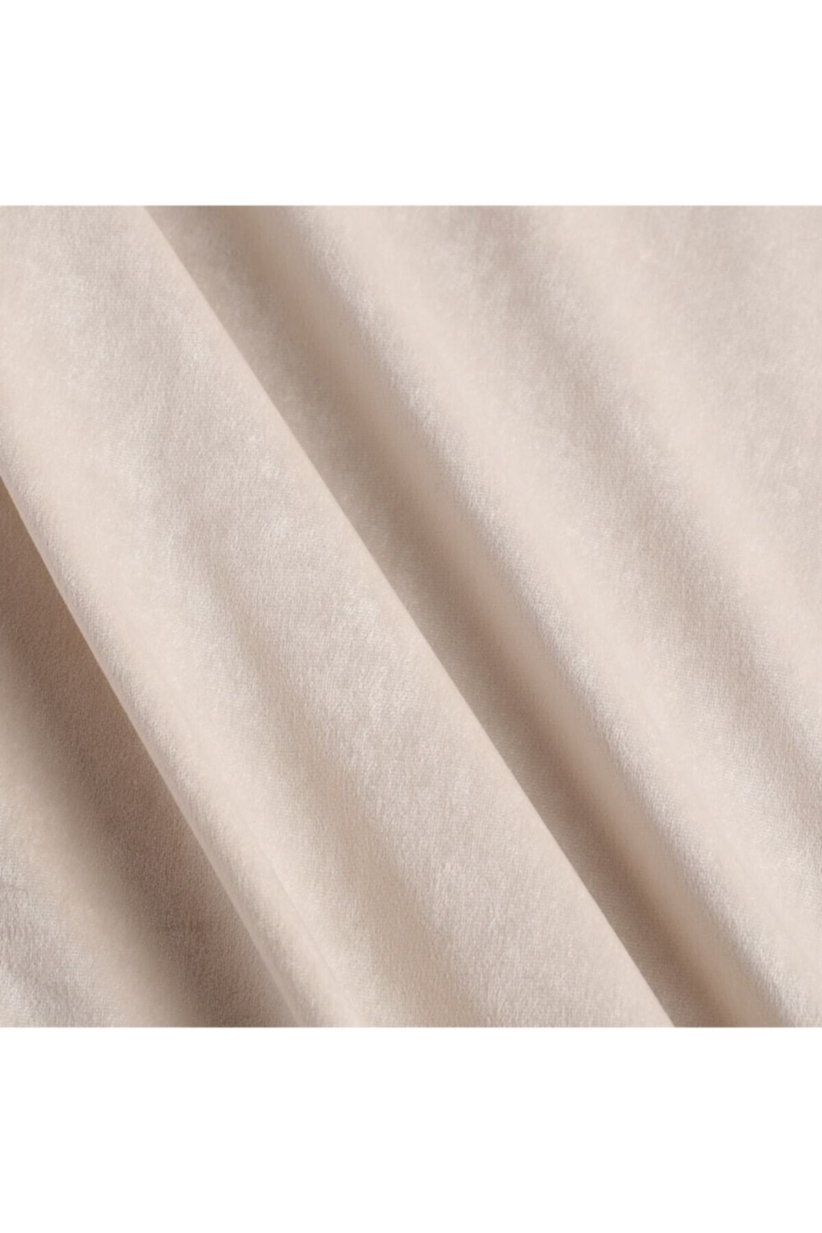 Krem Baby Face Yerli Örme Kadife Döşemelik Kumaş