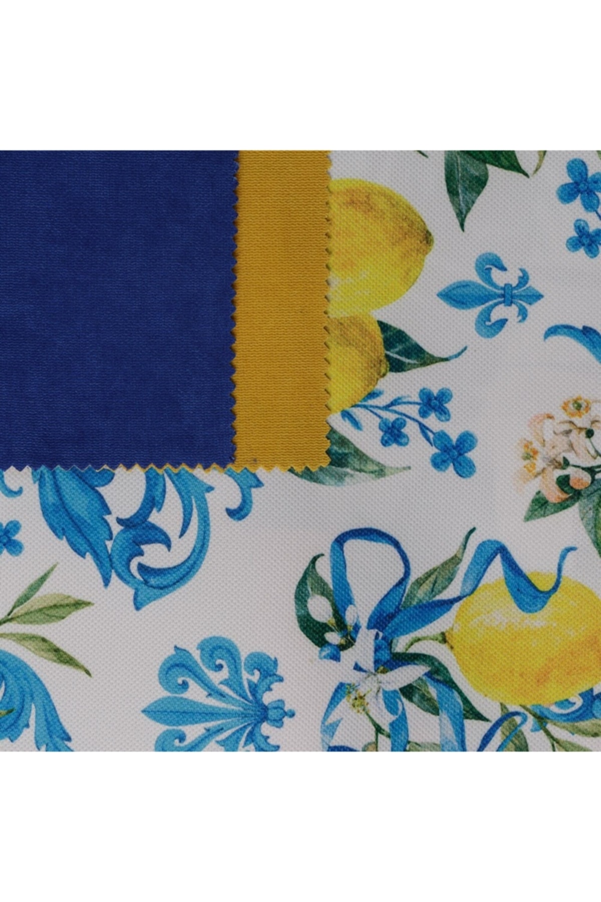 Modern Limon Ağacı Desen Dokuma Dijital Baskılı Petek Kumaş