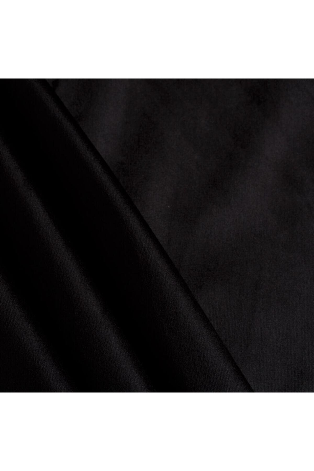 Siyah Baby Face Yerli Örme Kadife Döşemelik Kumaş